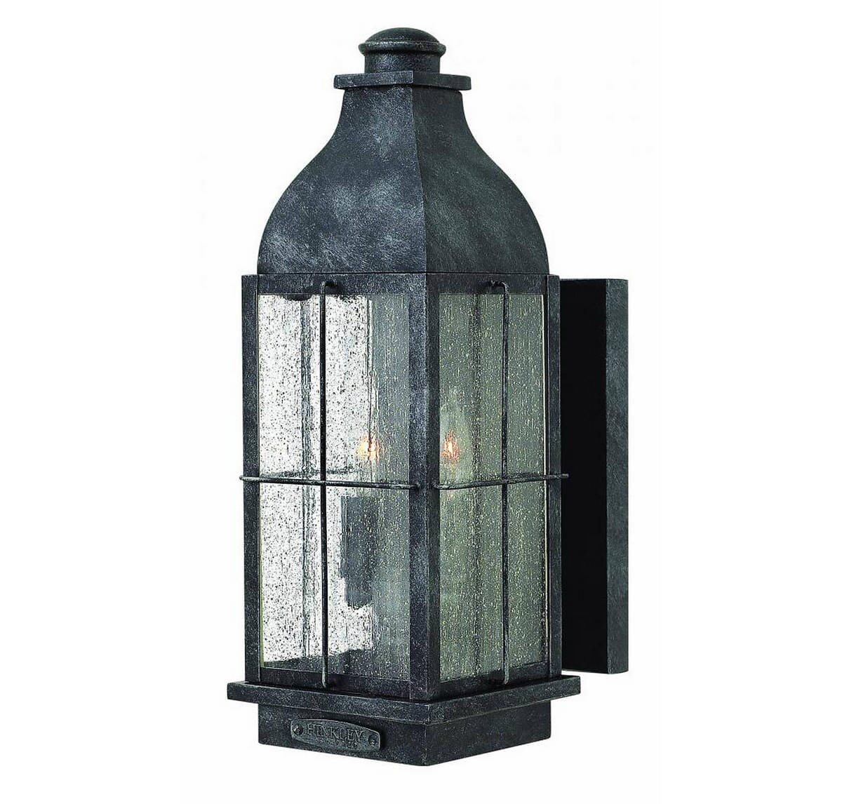 Hinkley Bingham 2-Light Outdoor Medium Wall Mount in Greystone