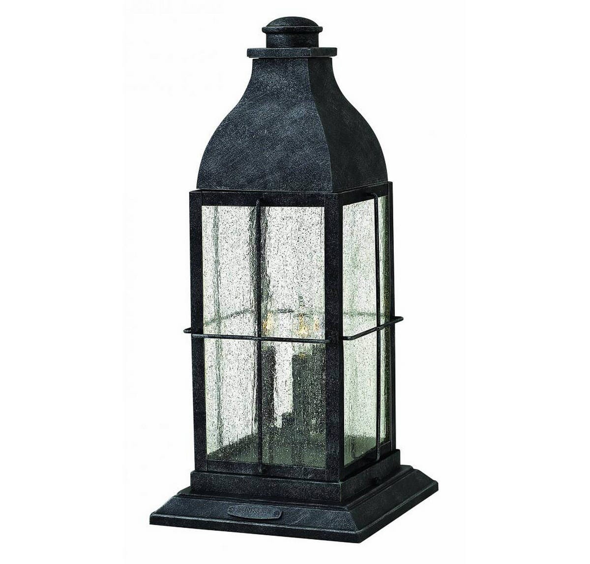 Hinkley Bingham 3-Light Outdoor Pier Lantern in Greystone