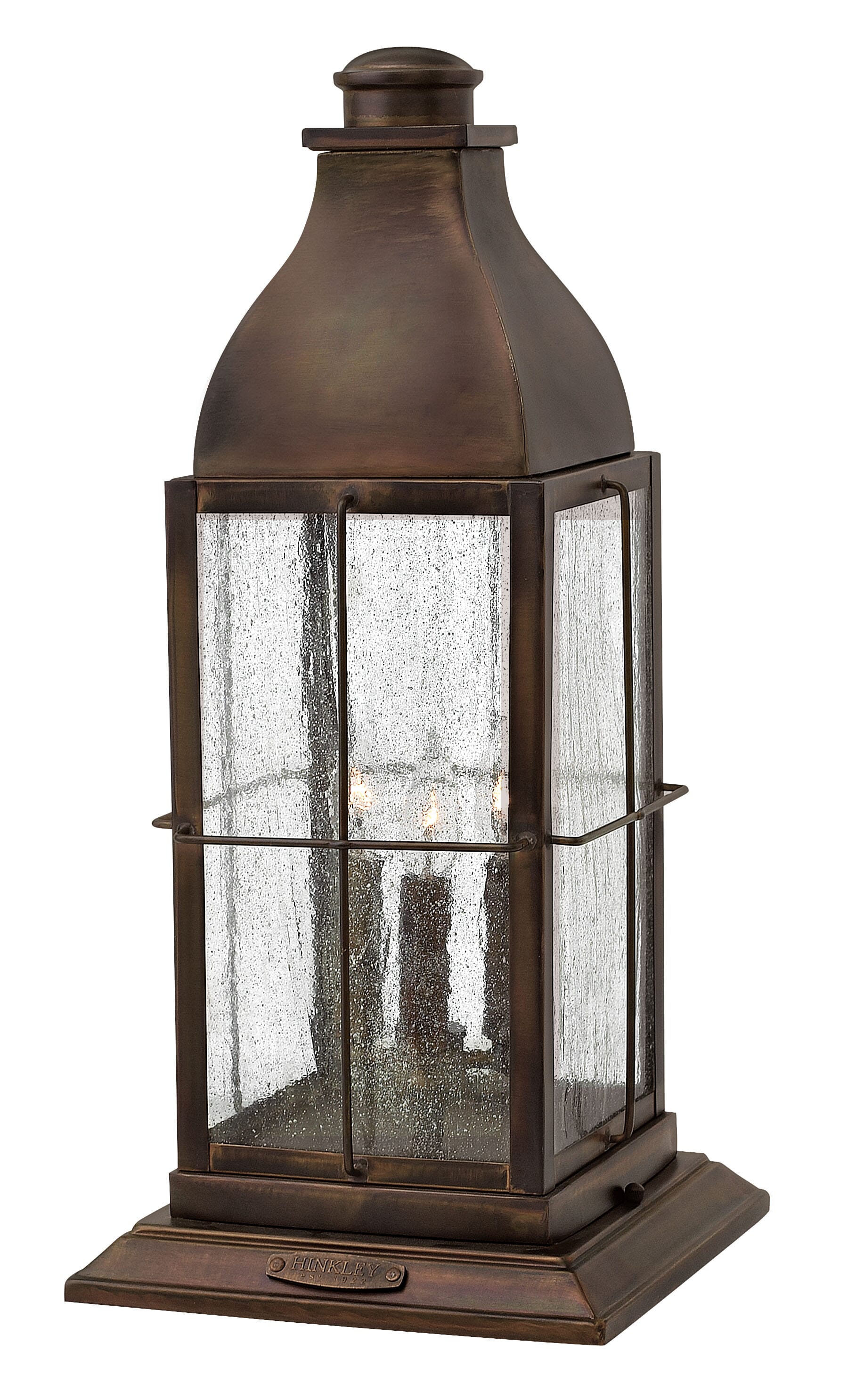 Hinkley Bingham 3-Light Outdoor Pier Mount in Sienna