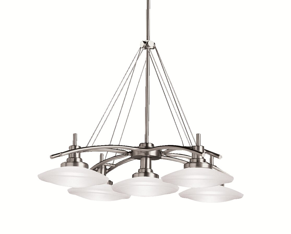 Kichler Structures 5-Light 30.5" 1-Tier Large Chandelier in Brushed Nickel