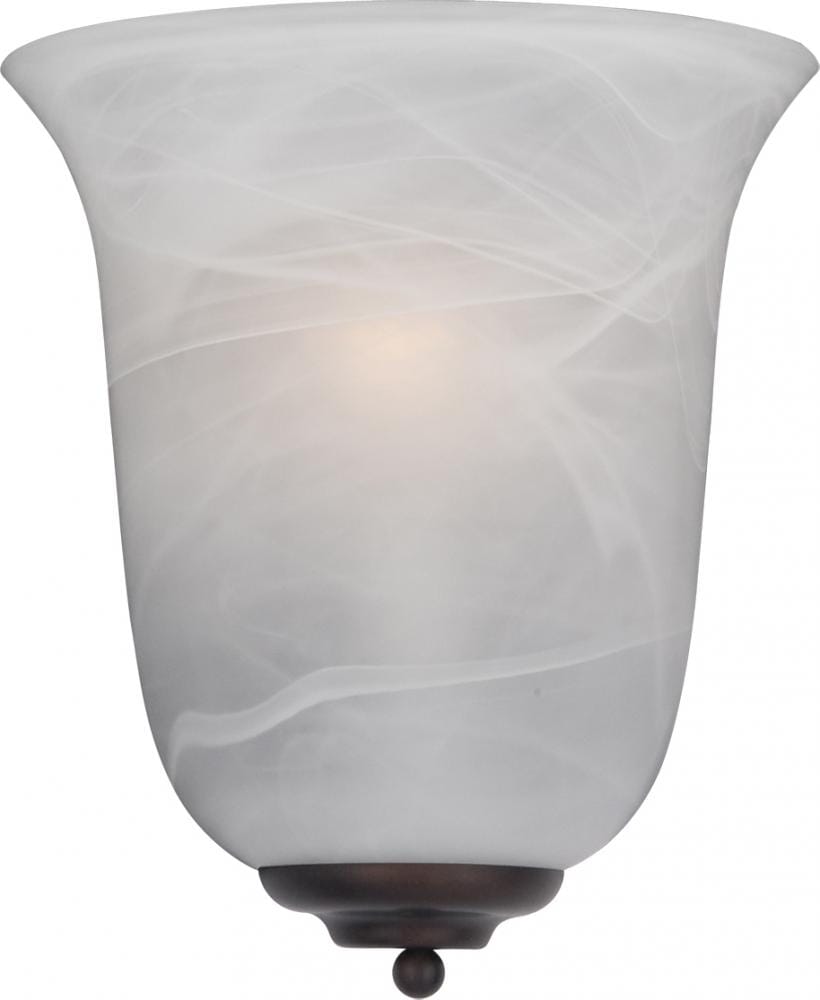 Maxim Lighting Essentials Marble Glass Wall Sconce in Oil Rubbed Bronze