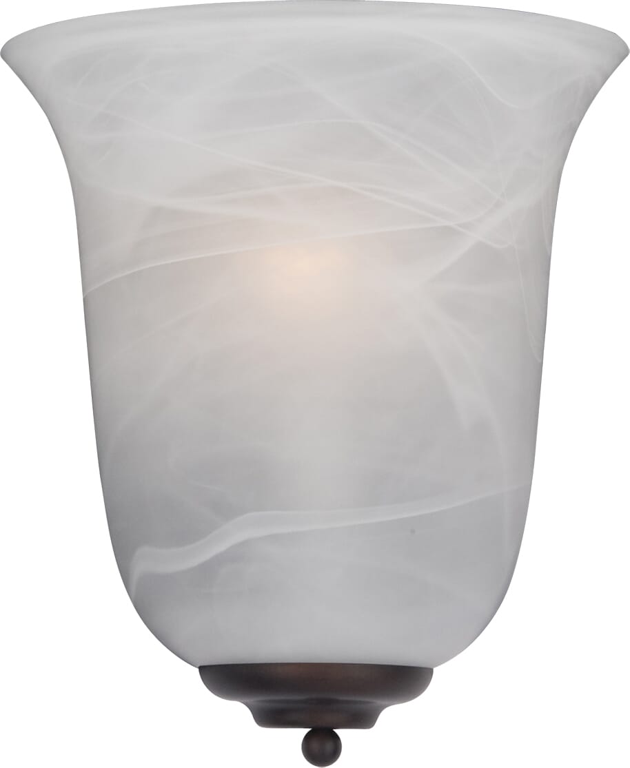 Maxim Lighting Essentials Marble Glass Wall Sconce in Bronze