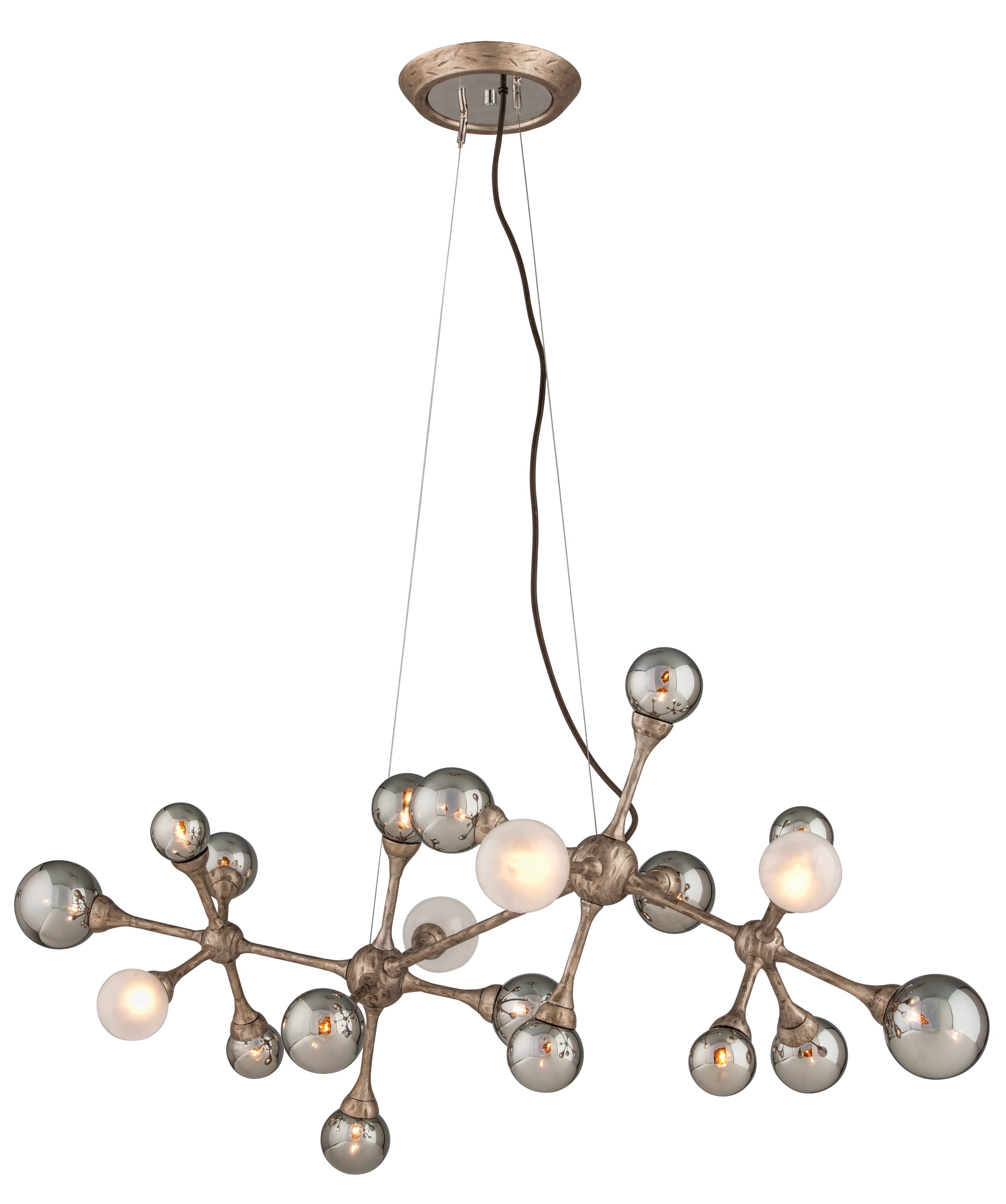 Corbett Element 20-Light 47" Linear Chandelier in Vienna Bronze