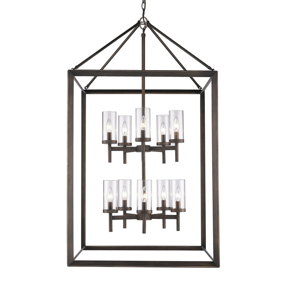 Golden Smyth 10-Light Foyer Light in Gunmetal Bronze