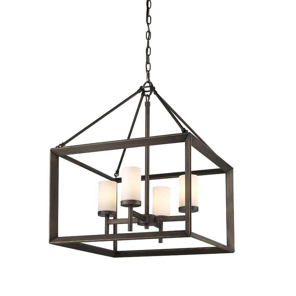 Golden Smyth 4-Light Chandelier in Gunmetal Bronze