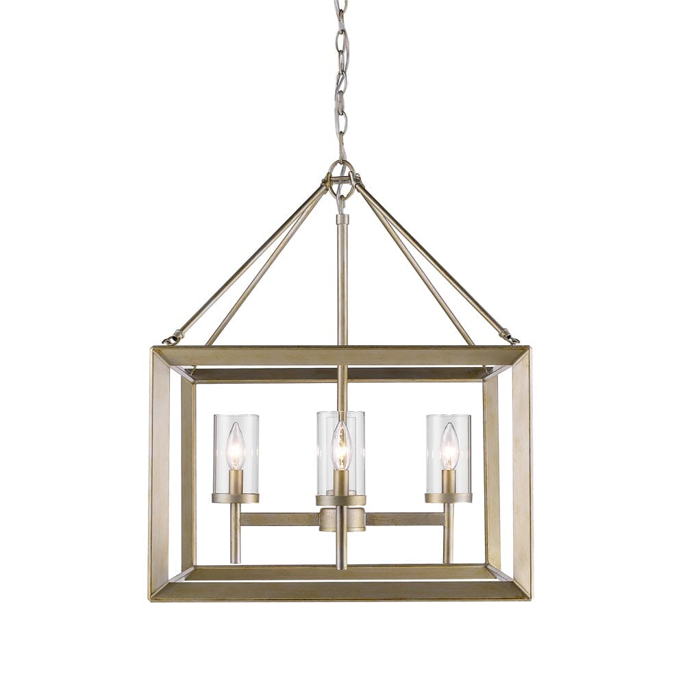 Golden Smyth 4-Light Chandelier in White Gold