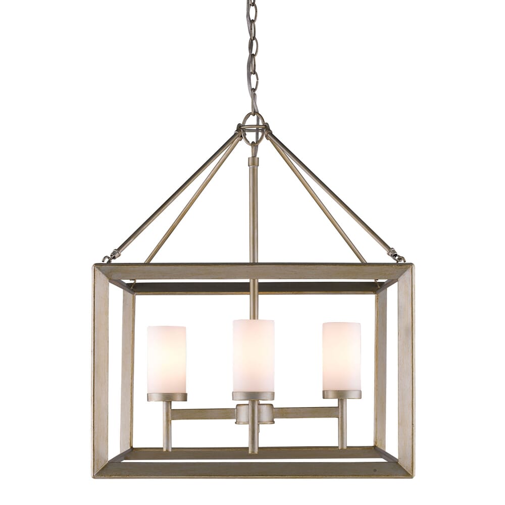 Golden Smyth 4-Light Chandelier in White Gold