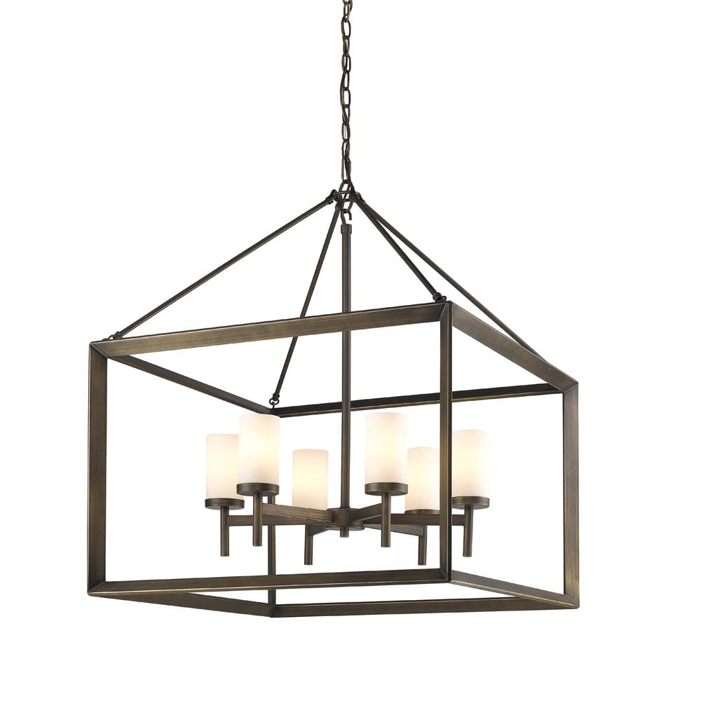 Golden Smyth 6-Light Chandelier in Gunmetal Bronze