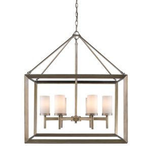 Golden Smyth 6-Light Chandelier in White Gold