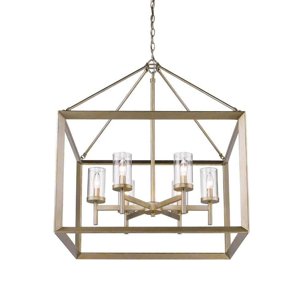 Golden Smyth 6-Light Chandelier in White Gold