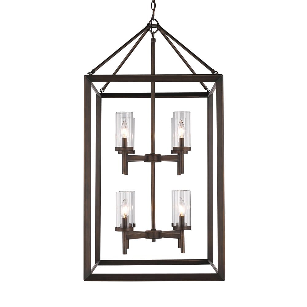 Golden Smyth 8-Light Foyer Light in Gunmetal Bronze