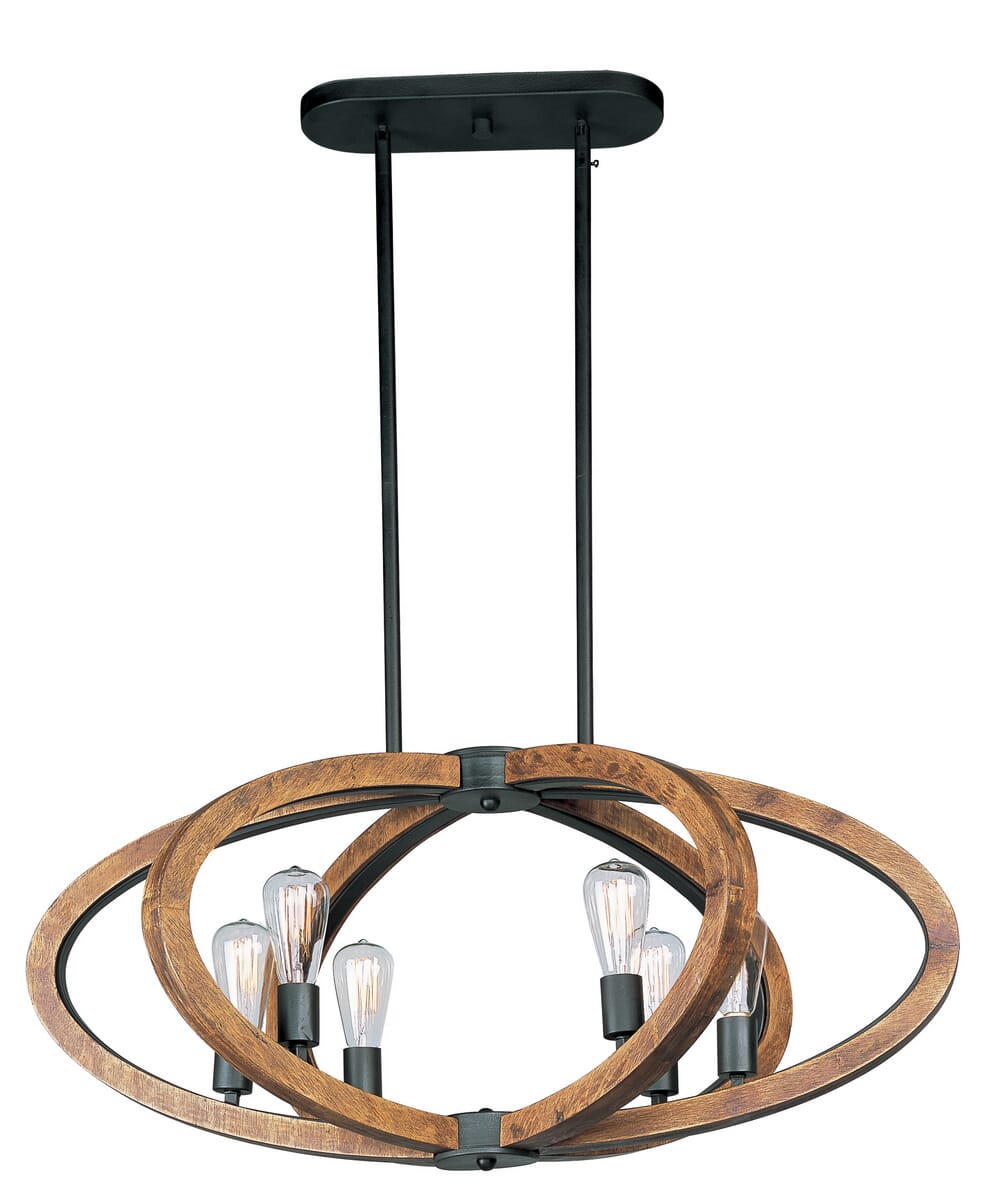 Maxim Lighting Bodega Bay 6-Light Pendant in Anthracite