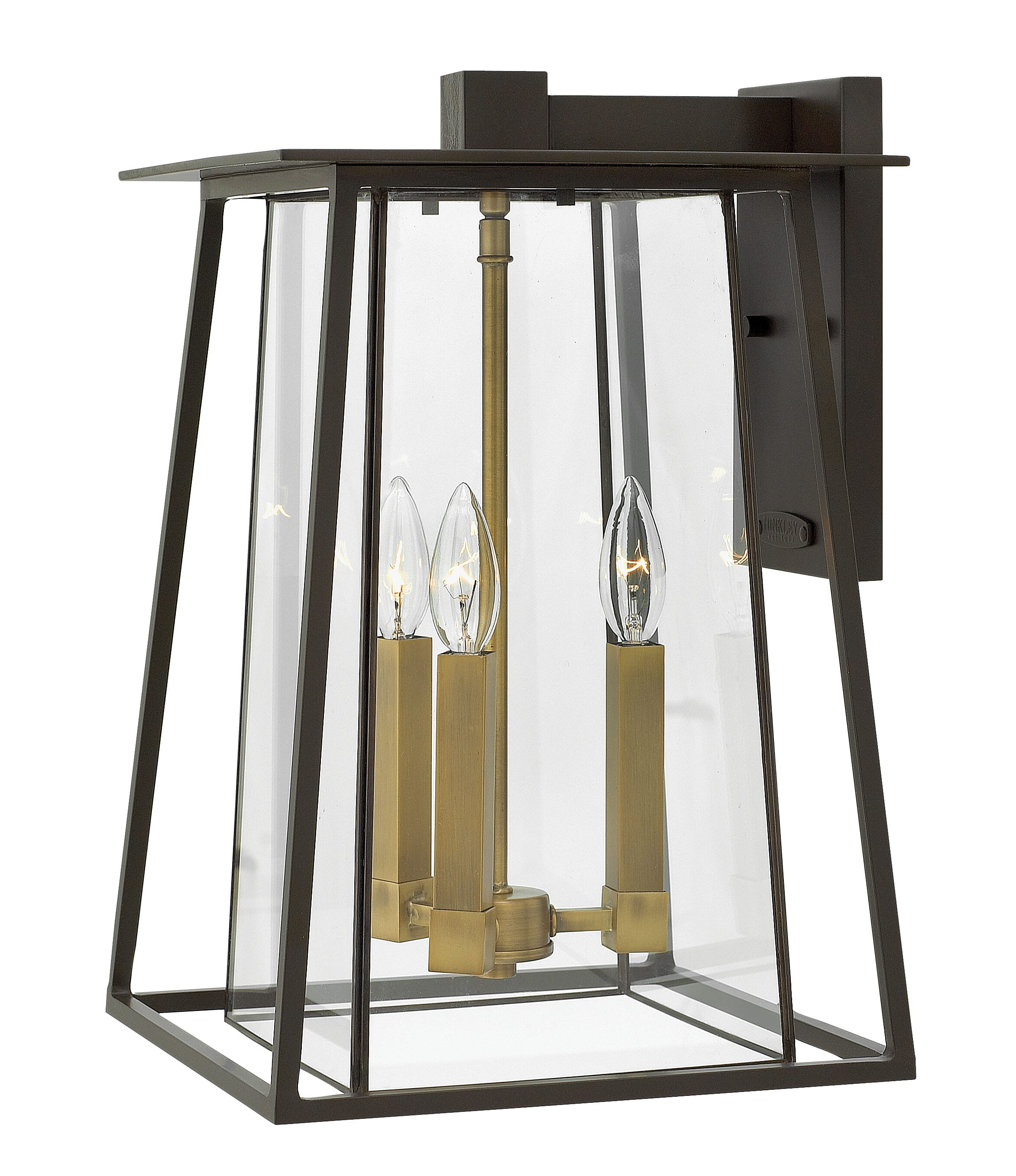 Hinkley Walker 3-Light Outdoor Large Wall Mount in Buckeye Bronze