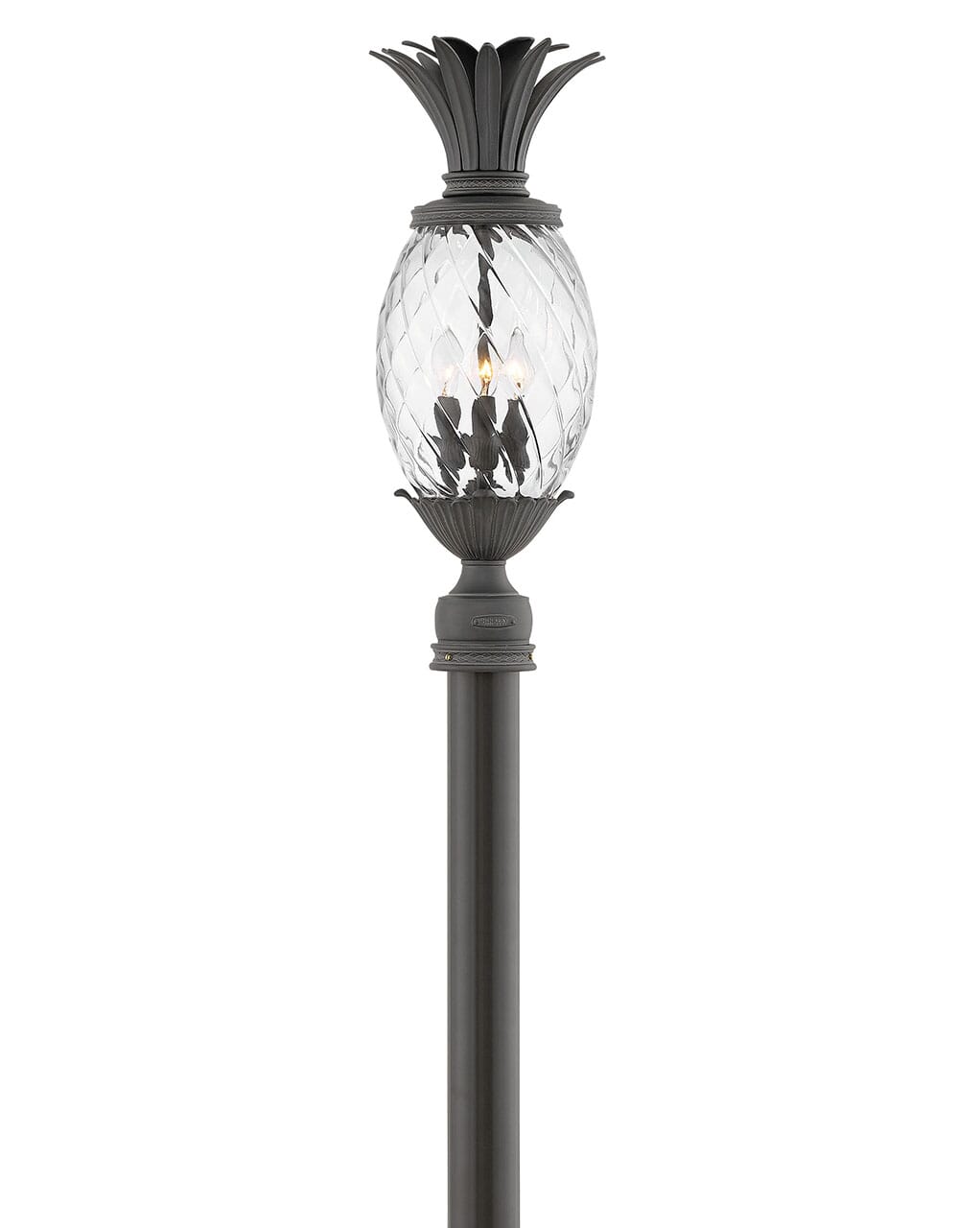 Hinkley Plantation 3-Light 25" Outdoor Post Light in Museum Black