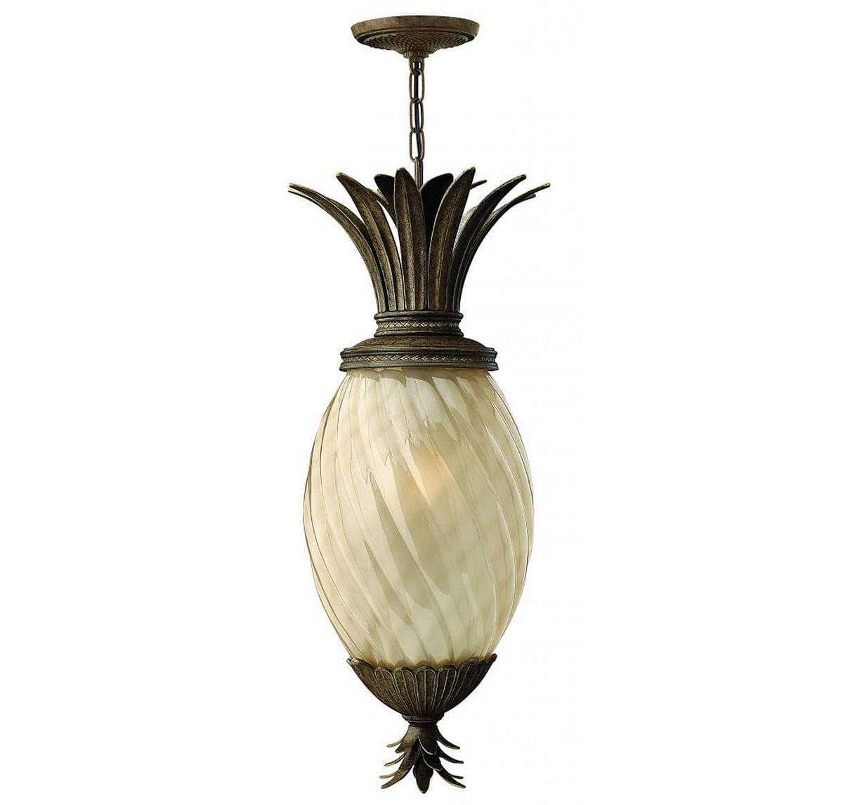 Hinkley Plantation LED Outdoor Hanging Ceiling Light in Pearl Bronze