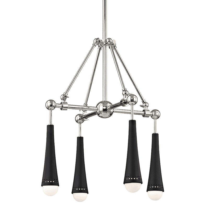 Hudson Valley Tupelo 4-Light Chandelier in Polished Nickel
