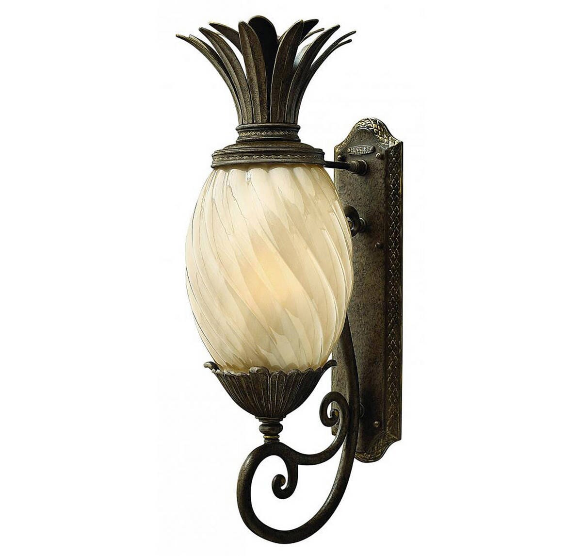 Hinkley Plantation LED Outdoor Medium Wall Sconce in Pearl Bronze