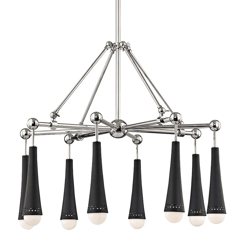 Hudson Valley Tupelo 8-Light Chandelier in Polished Nickel