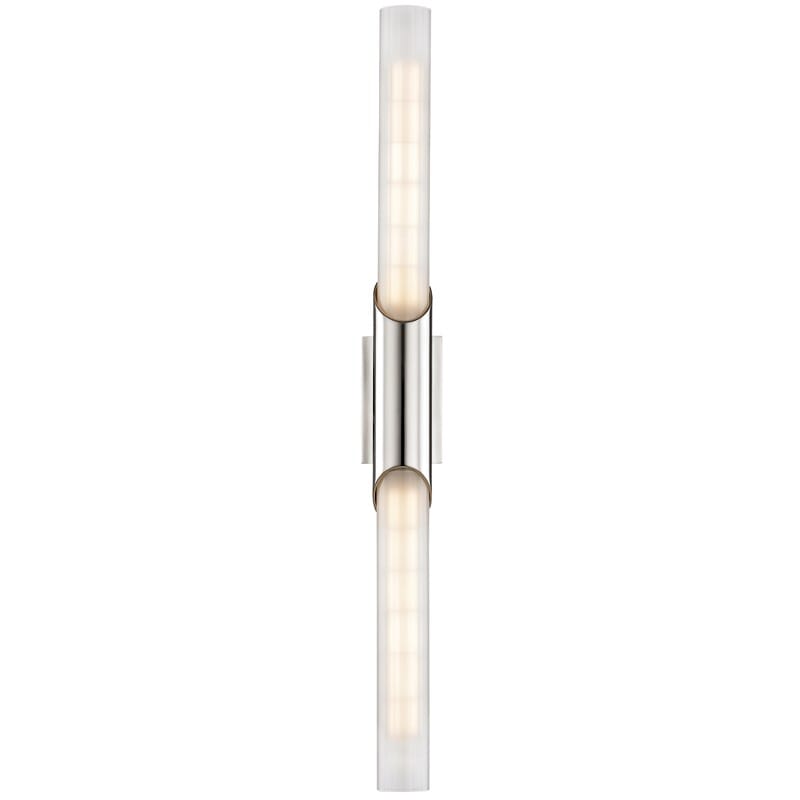 Hudson Valley Pylon 2-Light 26" Wall Sconce in Polished Nickel