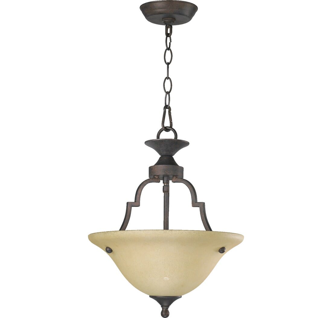 Quorum Coventry 2-Light 13" Pendant Light in Toasted Sienna