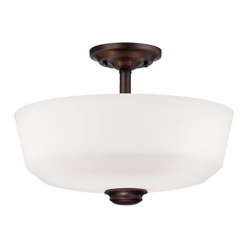 Millennium Lighting Cimmaron 2-Light Semi-Flush in Rubbed Bronze