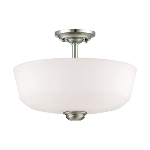 Millennium Lighting Cimmaron 2-Light Semi-Flush in Satin Nickel