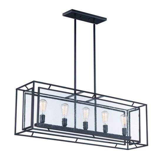 Maxim Era 5-Light Linear Chandelier in Black