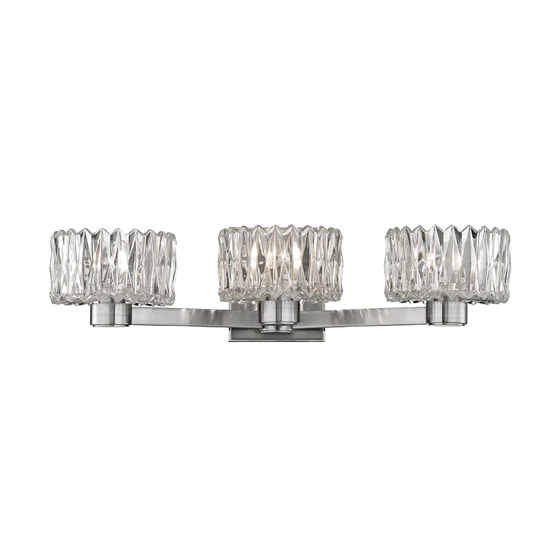 Hudson Valley Anson 3-Light Bathroom Vanity Light in Satin Nickel