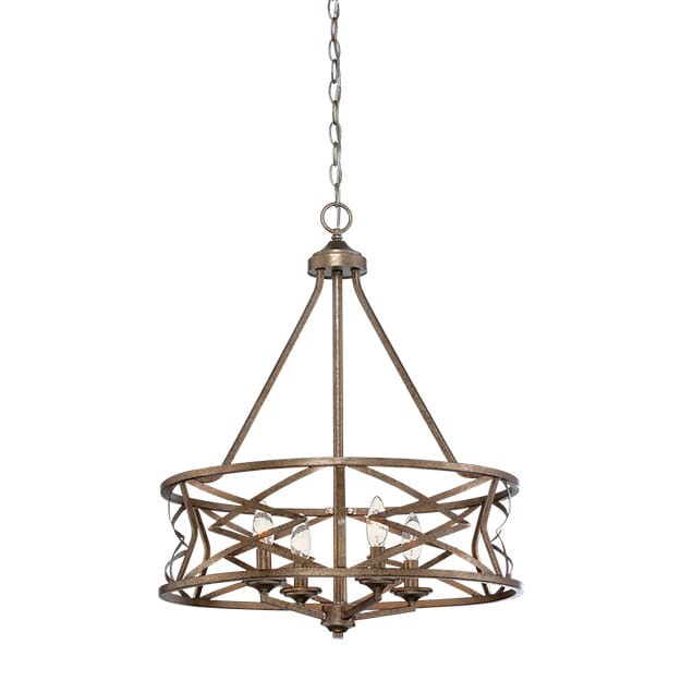 Millennium Lighting Lakewood 4-Light Chandelier in Vintage Gold