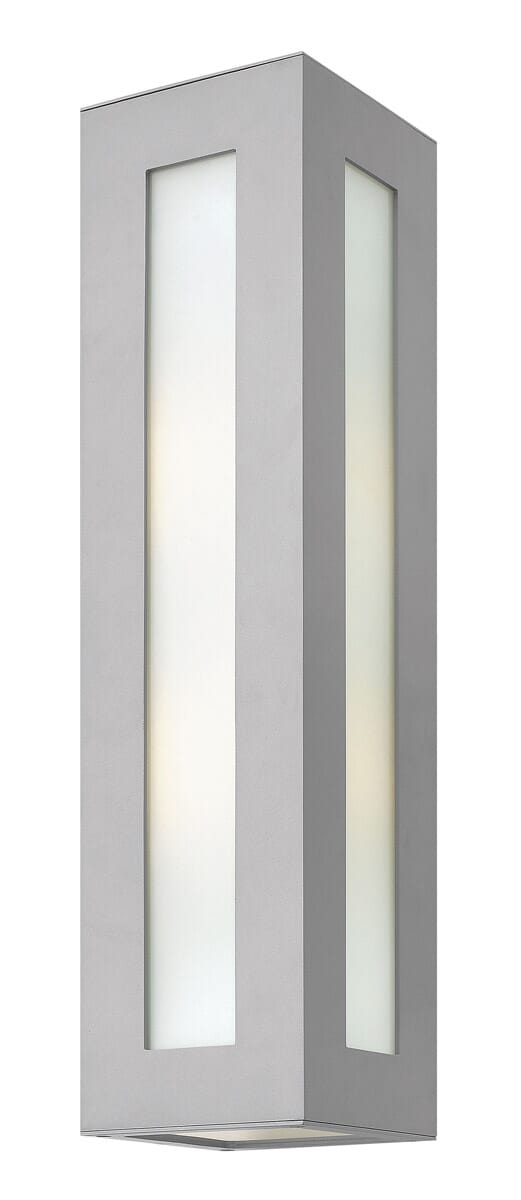 Hinkley Dorian 2-Light Outdoor Large Wall Mount in Titanium