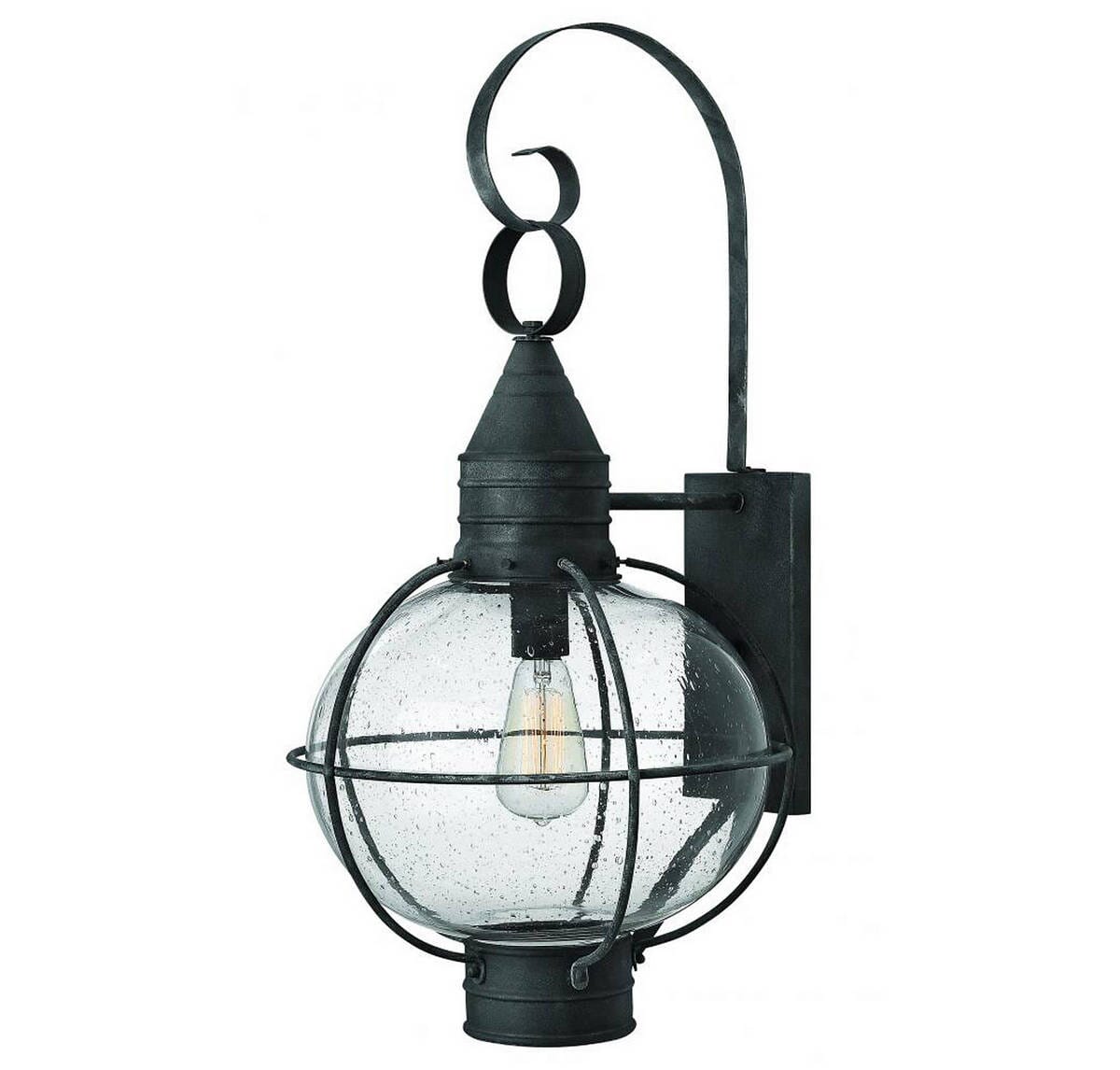 Hinkley Cape Cod 1-Light Outdoor Large Wall Mount in Aged Zinc