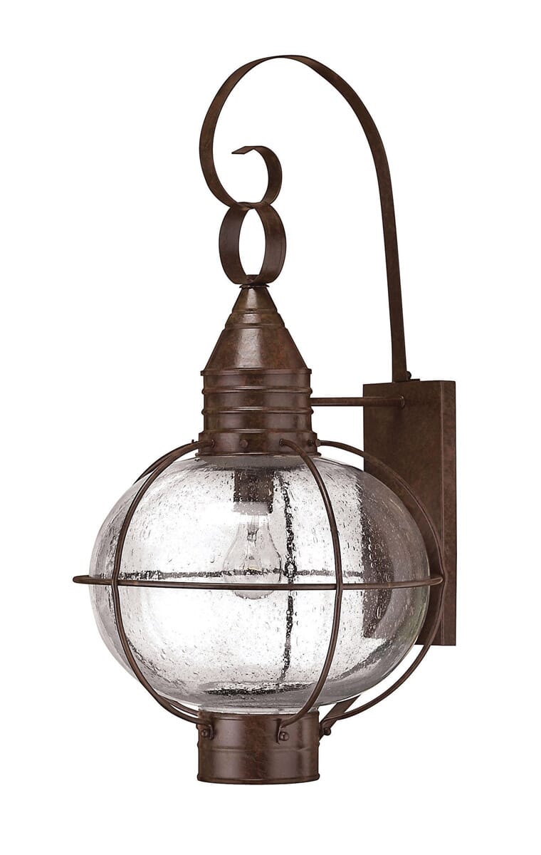 Hinkley Cape Cod 1-Light Outdoor Large Wall Mount in Sienna Bronze