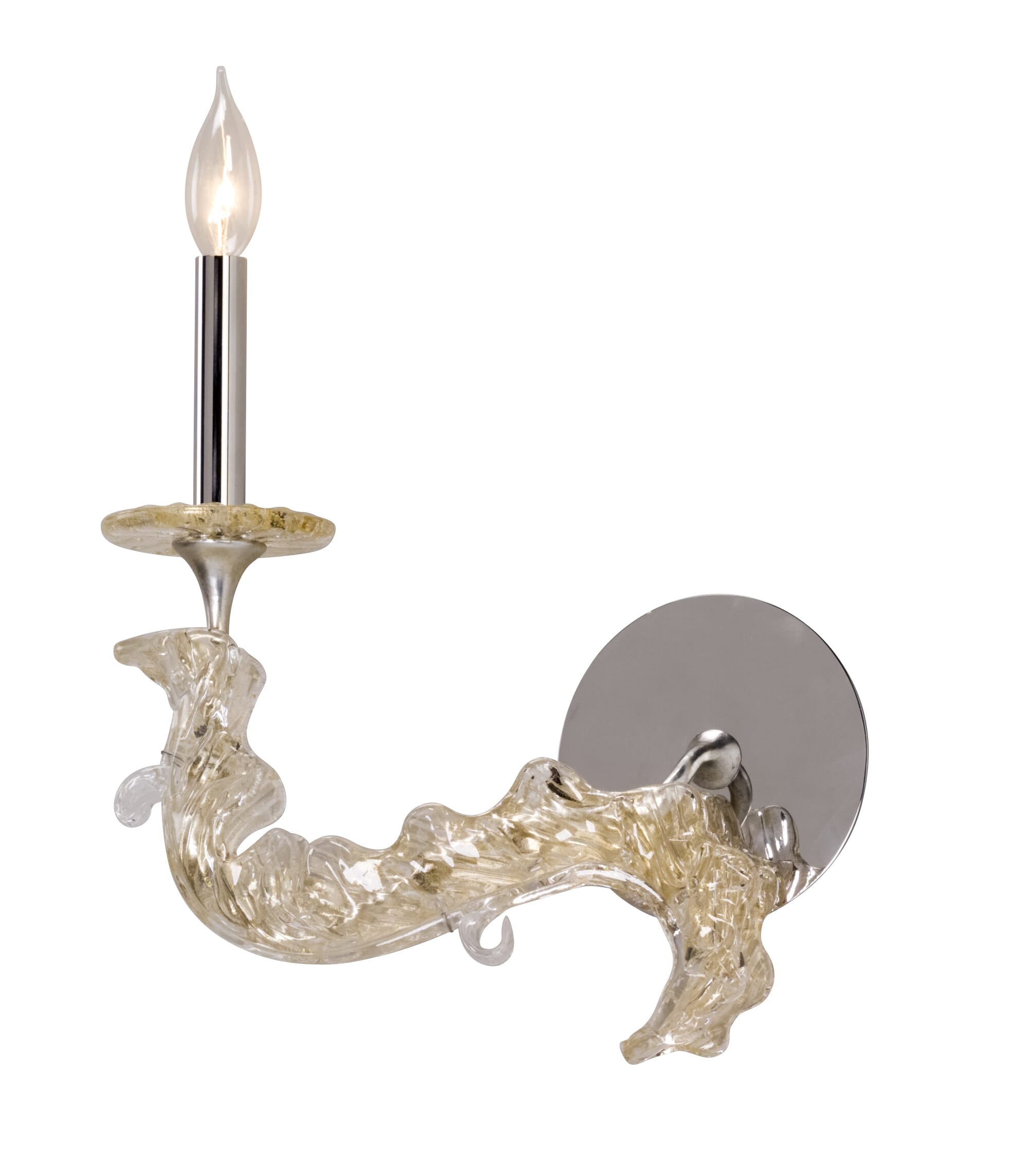 Corbett Cielo Wall Sconce in Silver Leaf