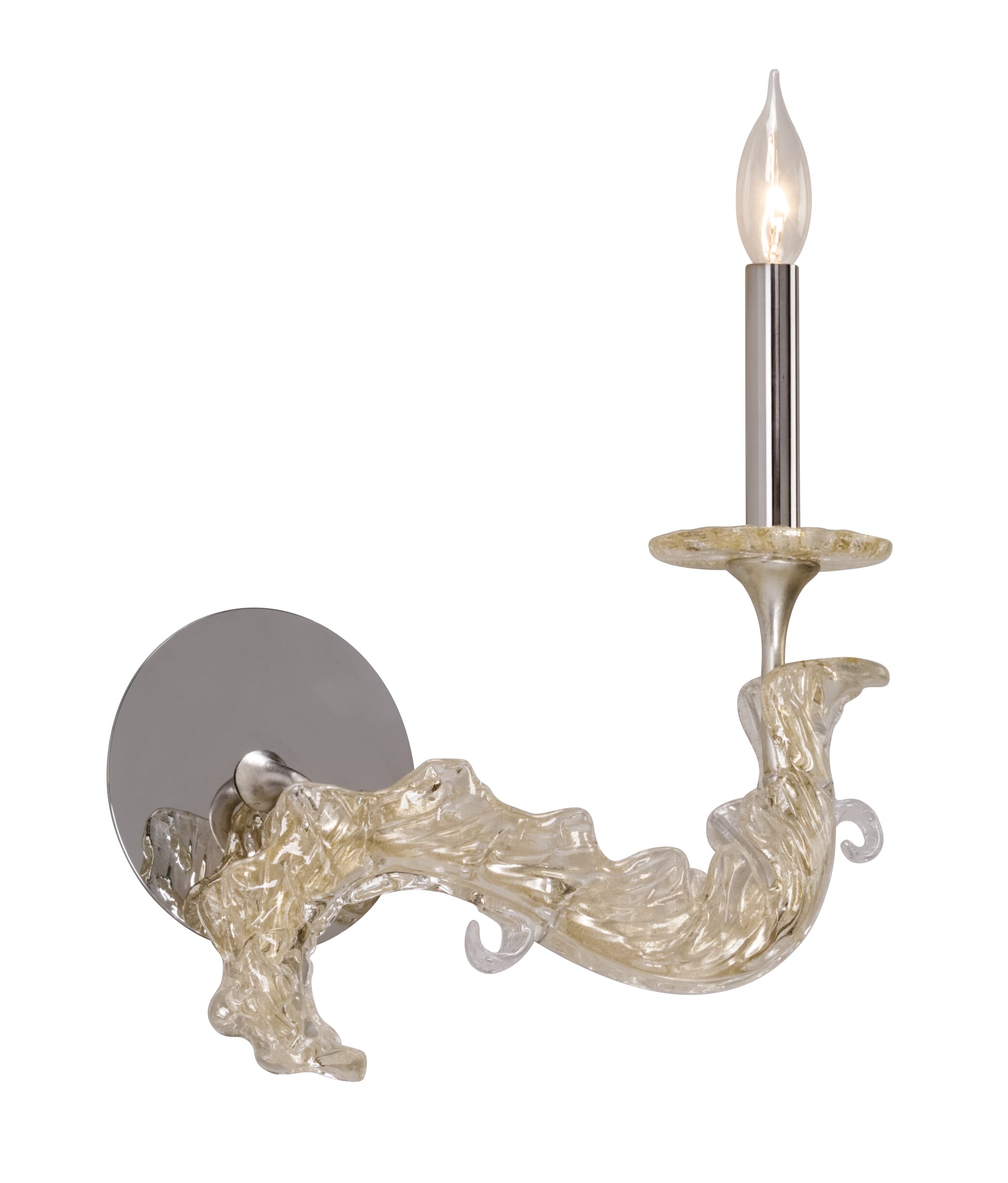 Corbett Cielo Wall Sconce in Silver Leaf