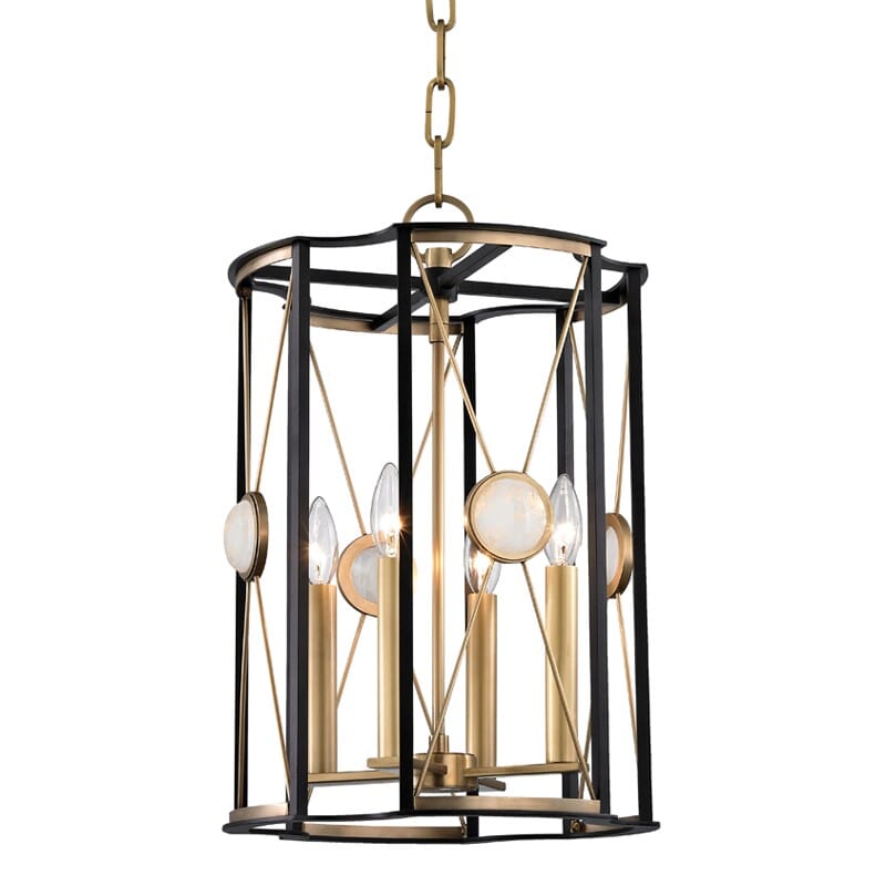 Hudson Valley Cresson 4-Light 20" Pendant Light in Aged Brass