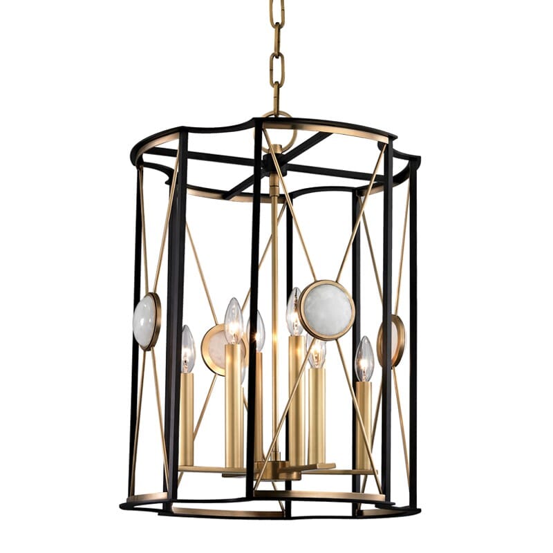 Hudson Valley Cresson 8-Light 26" Pendant Light in Aged Brass