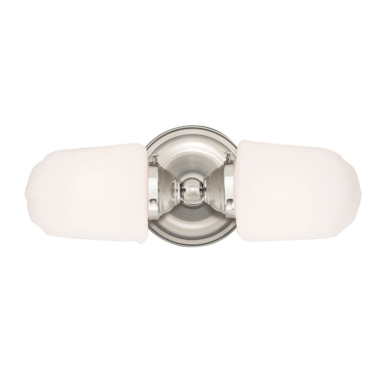 Hudson Valley Edison 2-Light Bathroom Vanity Light in Satin Nickel