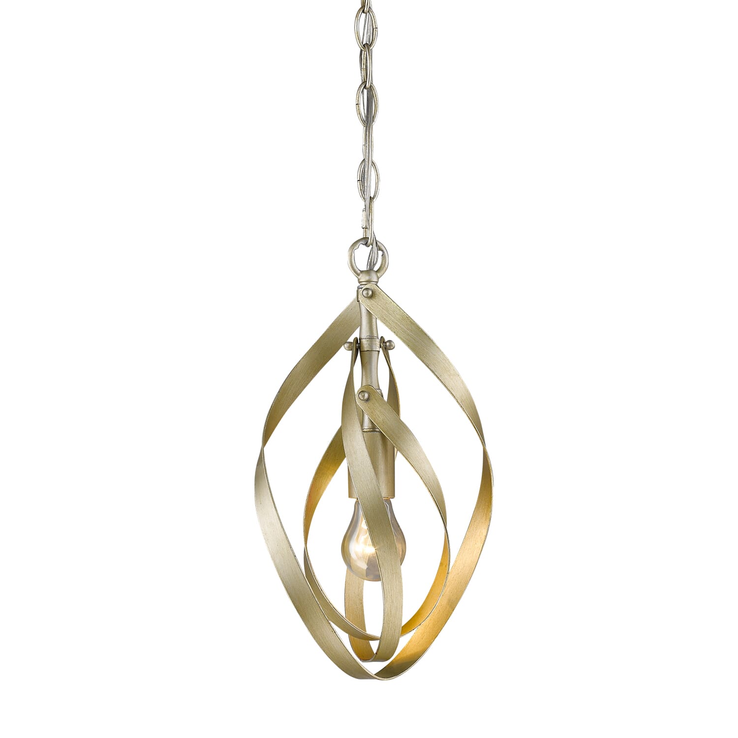 Golden Nicolette 15" Mini Pendant in White Gold