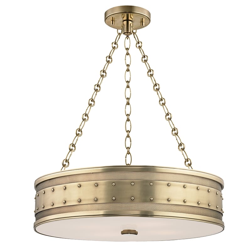 Hudson Valley Gaines 4-Light 6" Pendant Light in Aged Brass