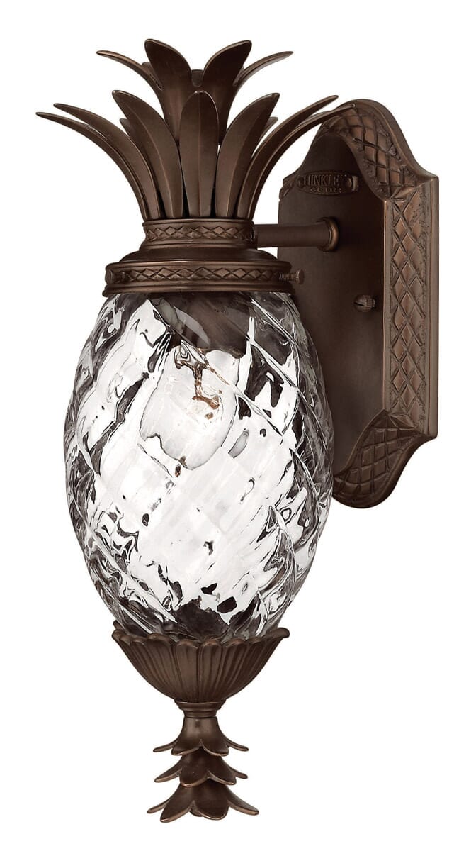 Hinkley Plantation 1-Light Outdoor Mini Wall Sconce in Copper Bronze