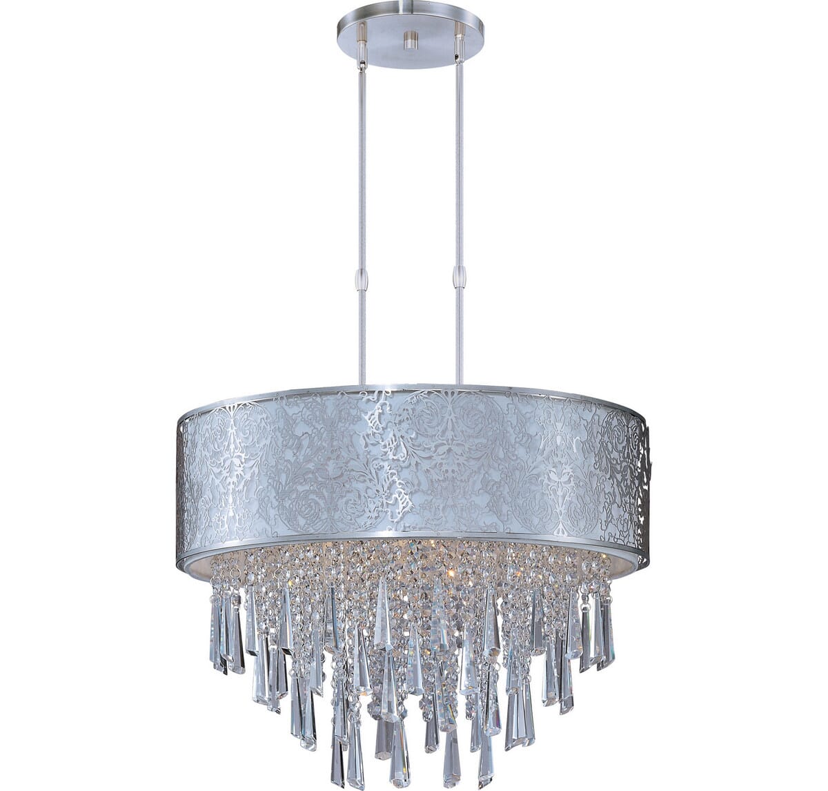 Maxim Rapture Crystal Pendant Light in Satin Nickel