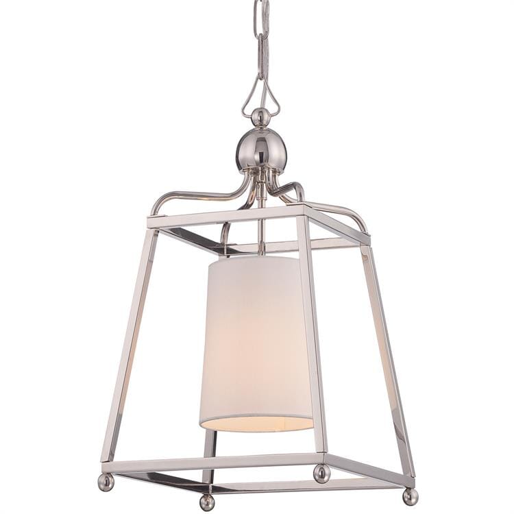 Libby Langdon for Crystorama Sylvan 12" Pendant Light in Polished Nickel