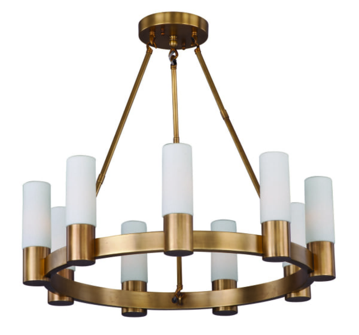 Maxim Lighting Contessa 27" 9-Light Chandelier in Natural Aged Brass