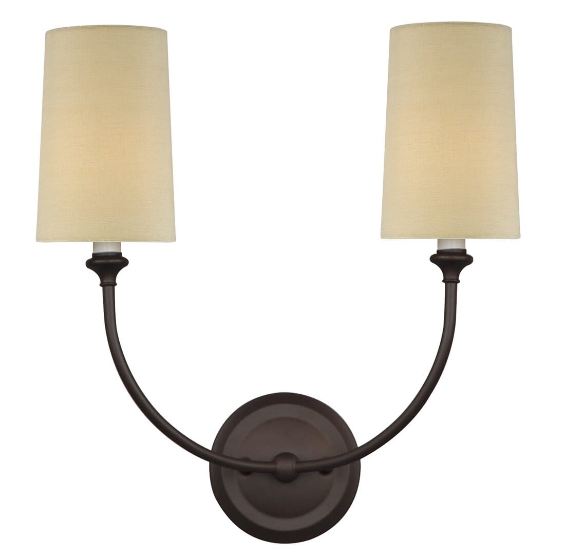 Libby Langdon for Crystorama Sylvan 16" Wall Sconce in Dark Bronze