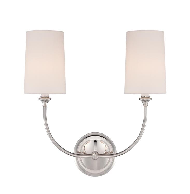 Libby Langdon for Crystorama Sylvan 16" Wall Sconce in Polished Nickel