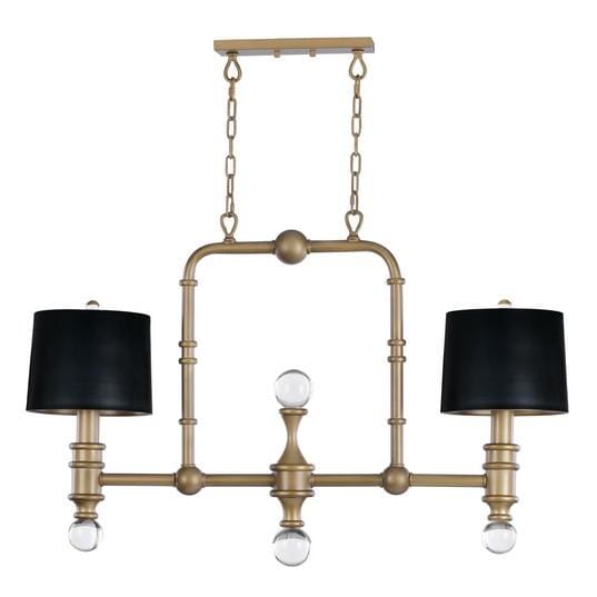 Maxim Lighting Saloon 2-Light 2-Light Linear Pendant in Weathered Brass