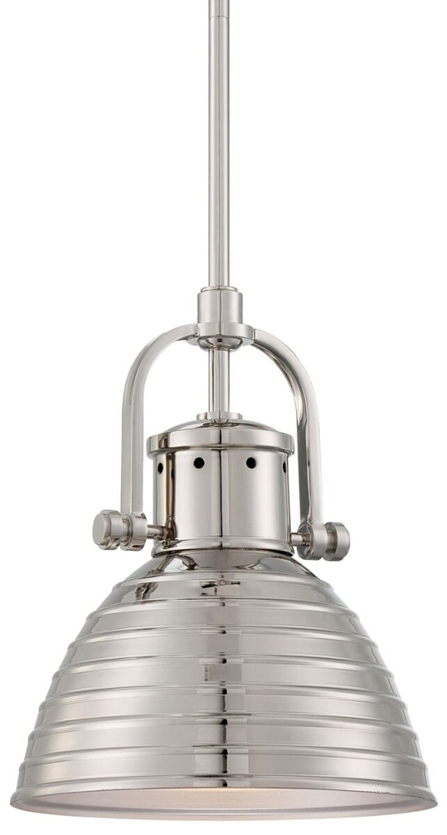 Minka Lavery 9" Pendant Light in Polished Nickel