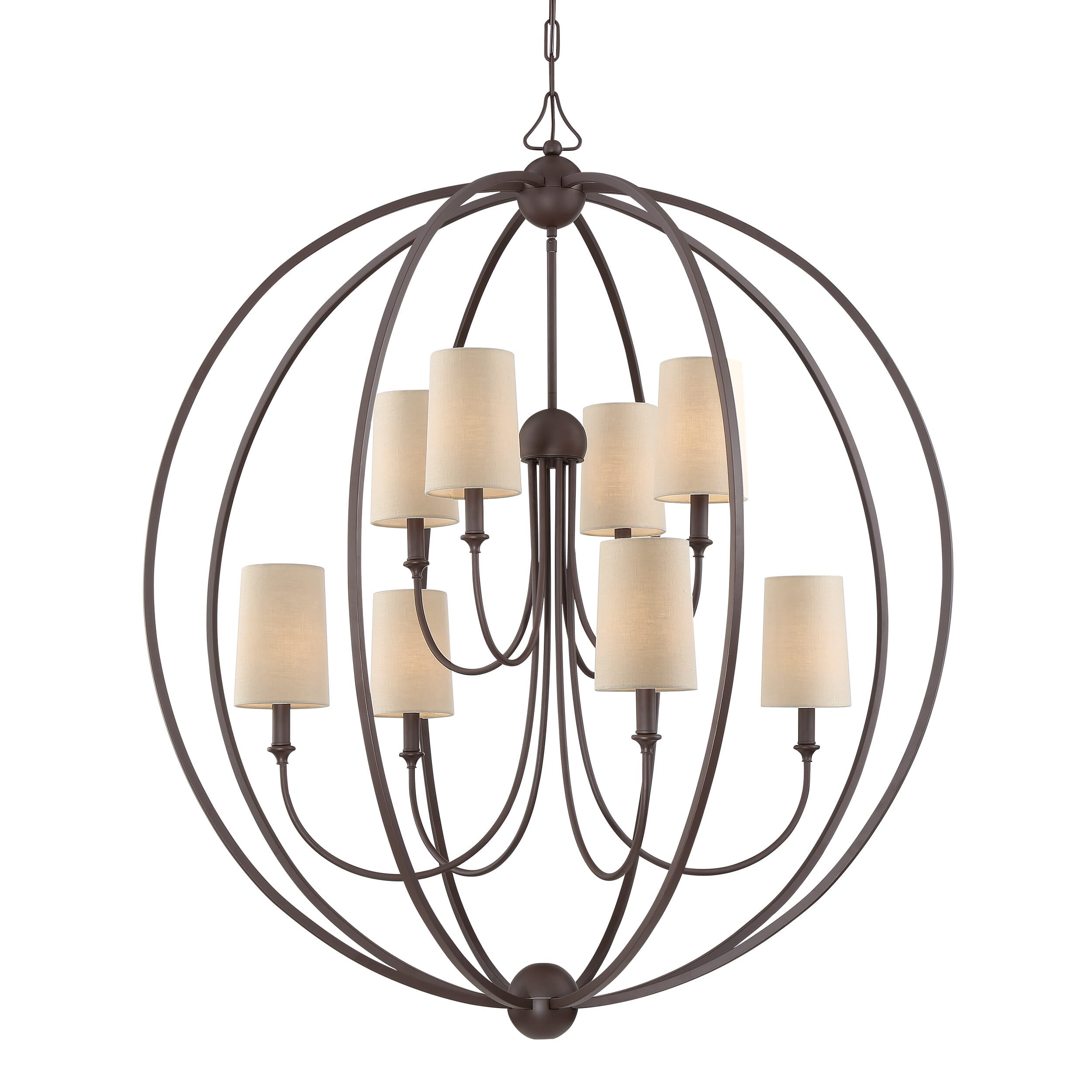 Libby Langdon for Crystorama Sylvan 46" Sphere Chandelier in Dark Bronze