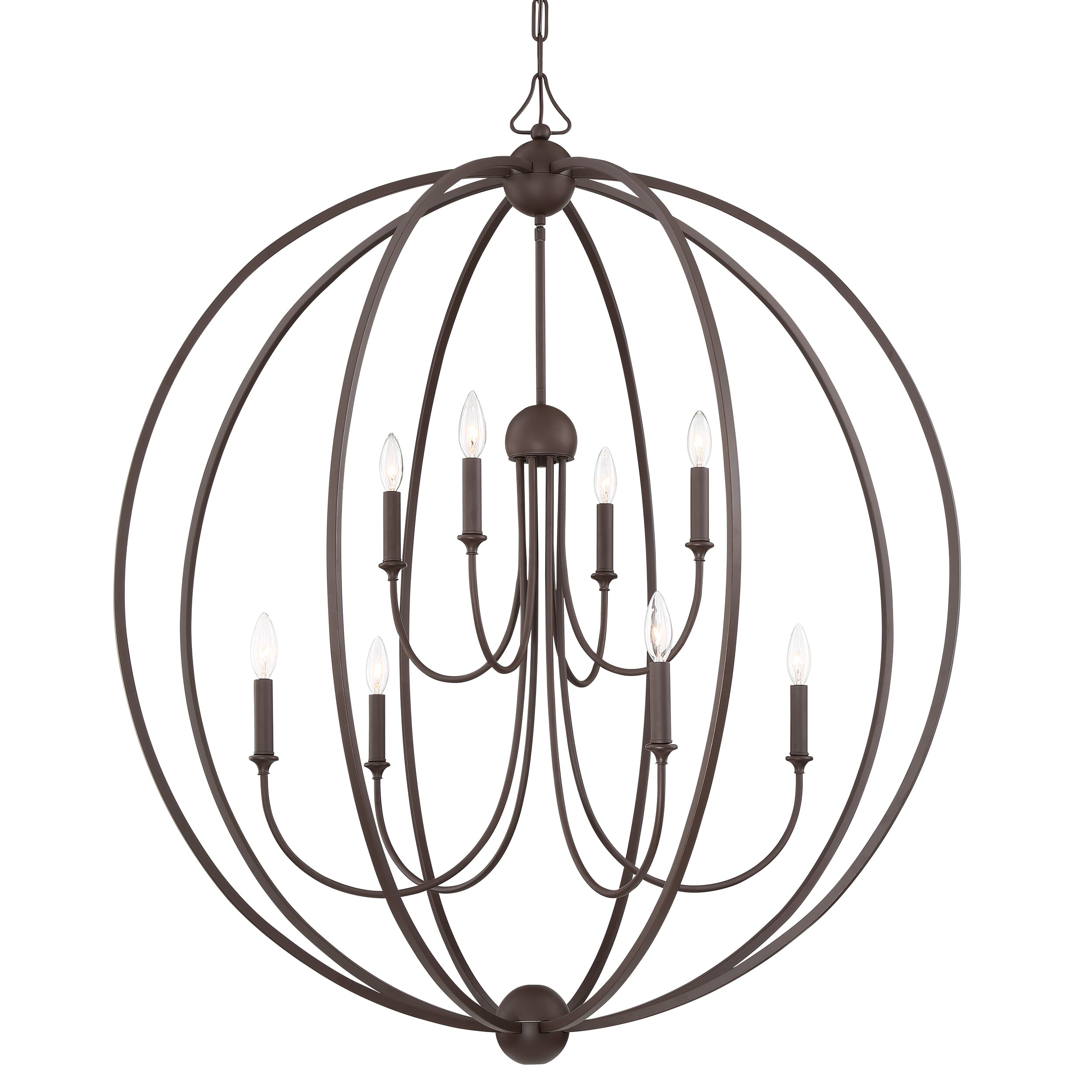 Libby Langdon for Crystorama Sylvan 46" Sphere Chandelier in Dark Bronze