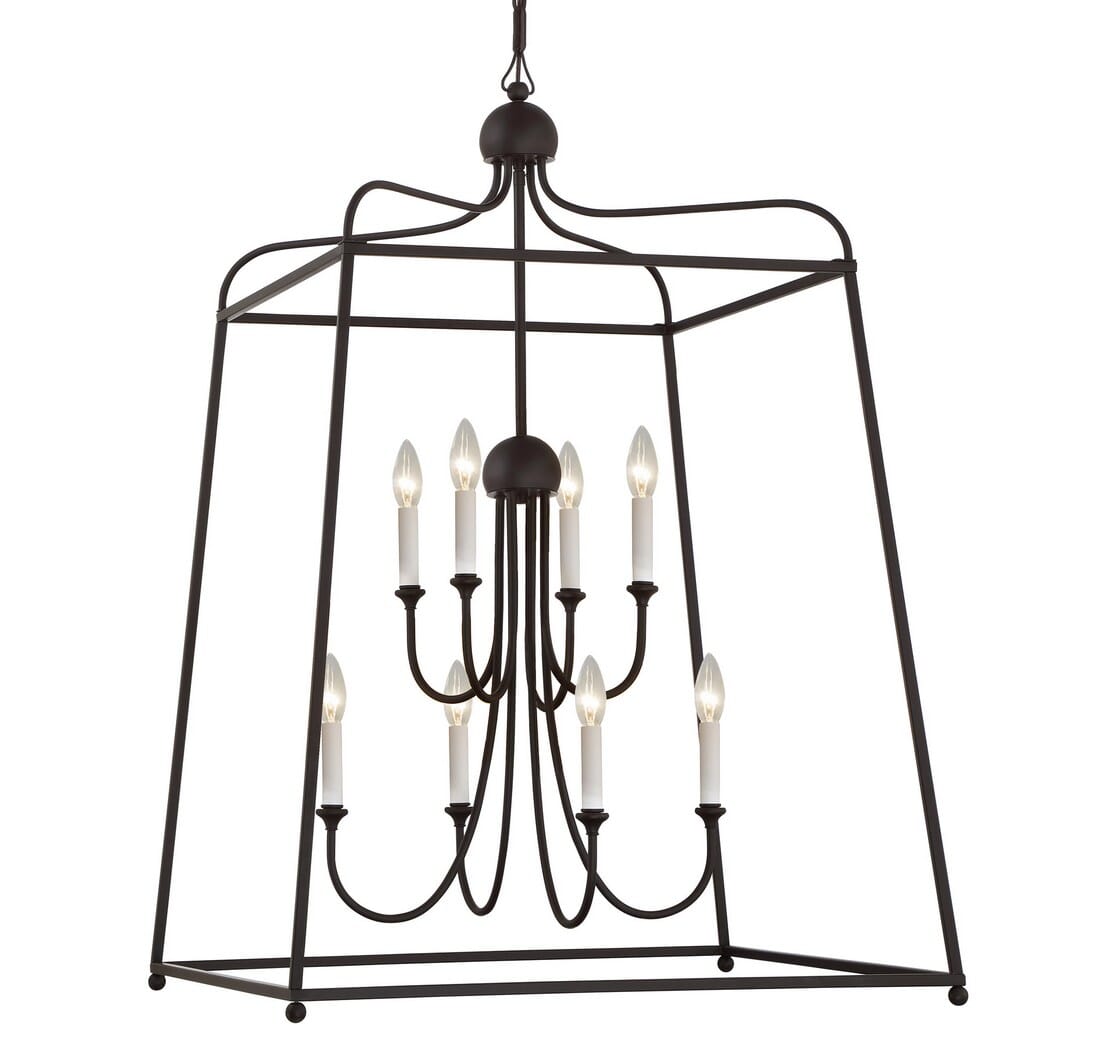 Libby Langdon for Crystorama Sylvan 41" Modern Chandelier in Dark Bronze